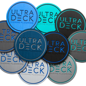 Ultradeck samples of blue variations for Brand Ambassadors