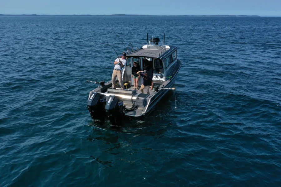 Big Coast out fishing on the water in the lower mainland with UltraDeck marine flooring installed.