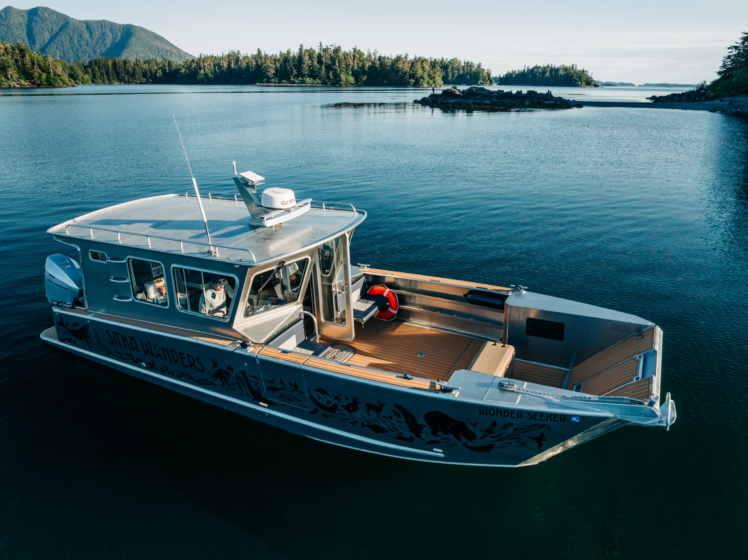 Bern Hamilton our on his landing craft for Sitka Wonders showing UltraDeck underfoot.